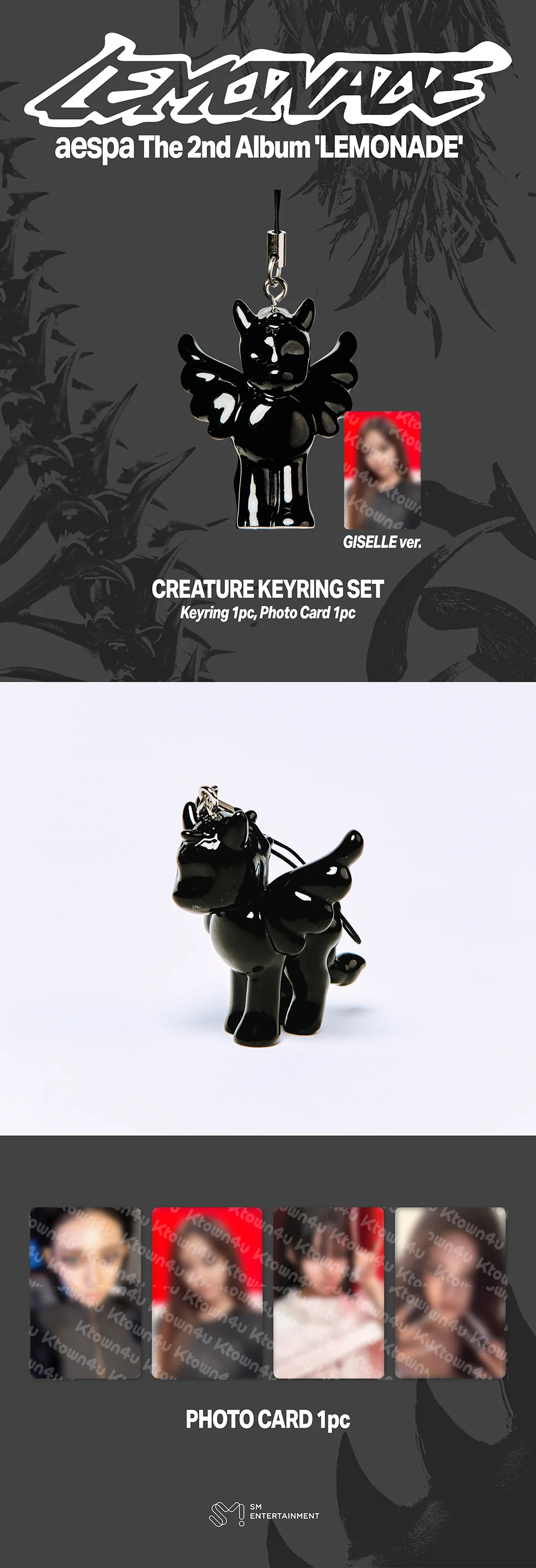 [aespa MAKE IT LEMONADE] CREATURE KEYRING SET - Image 2