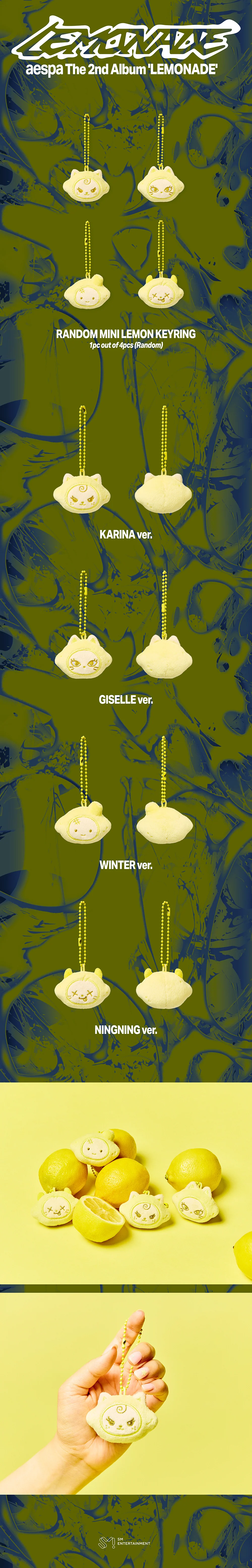 [aespa MAKE IT LEMONADE] RANDOM MINI LEMON KEYRING - Image 2