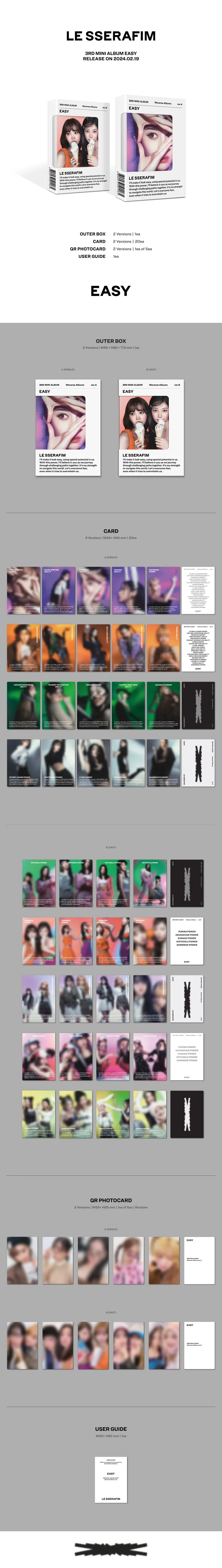 LE SSERAFIM EASY - Random Weverse Album - Image 2