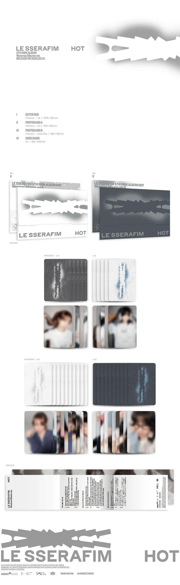 LE SSERAFIM HOT - Random Weverse - Image 2